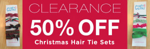 50% off Christmas hairties